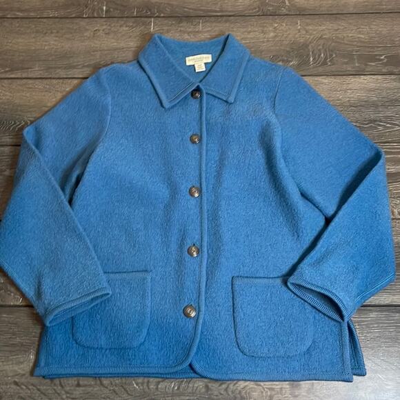 Appleseed's Jackets & Blazers - Vintage Appleseed's Petites Blue 100% Wool Jacket Women's Size Petite Medium
